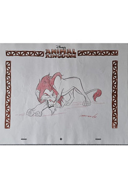 Disney Handzeichnung The Lion King Scar