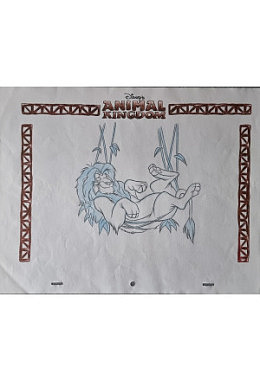 Disney Handzeichnung The Lion King Simba Liane