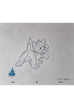 Disney Handzeichnung Katze Filu Pinocchio