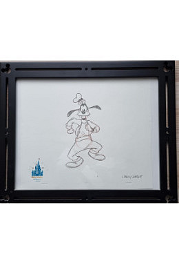 Disney Handzeichnung - gerahmt Goofy